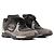CHANEL - Sneakers CC Logo in pelle martellata nera e camoscio grigio (T40,5)
