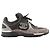 CHANEL - Sneakers CC Logo in pelle martellata nera e camoscio grigio (T40,5) - vista 2
