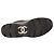 CHANEL - Sneakers CC Logo in pelle martellata nera e camoscio grigio (T40,5) - vista 4