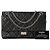 CHANEL - Borsa a tracolla 2.55 Chanel in pelle stropicciata nera Nero - vista 10
