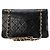 CHANEL - Vintage schwarze glatte Leder Classic/Timeless Chanel Schultertasche - Ansicht 3