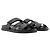 HERMÈS - Sandali Chypre Hermès in pelle liscia nera (T37) Nero