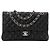 CHANEL - Borsa a mano Classique/Timeless 11.12 Chanel in pelle liscia nera Nero