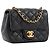 CHANEL - Borsa a tracolla Classic/Timeless Mini Square Chanel in pelle caviar nera Nero - vista 2
