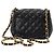 CHANEL - Borsa a tracolla Classic/Timeless Mini Square Chanel in pelle caviar nera Nero - vista 3