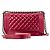 CHANEL - Borsa a tracolla Boy in pelle verniciata rosa - vista 3