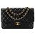 CHANEL - Borsa a tracolla Classique/Timeless Jumbo Chanel in pelle caviar nera Nero