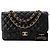 CHANEL - Borsa a tracolla Classique/Timeless Jumbo Chanel in pelle caviar nera Nero - vista 9