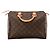 LOUIS VUITTON - Borsa a mano Louis Vuitton Speedy 30 in tela monogram coated e pelle marrone - vista 3