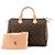 LOUIS VUITTON - Borsa a mano Louis Vuitton Speedy 30 in tela monogram coated e pelle marrone - vista 9