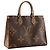 LOUIS VUITTON - Borsa tote Louis Vuitton Onthego MM in canvas monogram coated Marrone - vista 2