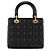 Autre Marque DIOR - borsa a mano Lady Dior medium in pelle cannage nera Nero - vista 3