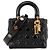 Autre Marque DIOR - Borsa a tracolla Lady Dior small Dior in pelle stropicciata nera Nero
