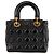 Autre Marque DIOR - Borsa a tracolla Lady Dior small Dior in pelle stropicciata nera Nero - vista 3