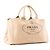 PRADA - Borsa Tote Prada in Canapa Large in tela beige - vista 2
