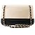 CHANEL - Bolsa de ombro Classic/Timeless Jumbo Chanel em couro caviar dourado e couro liso preto - vista 3