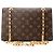 LOUIS VUITTON - Borsa a tracolla Victoire Louis Vuitton in tela monogram coated e pelle grana nera Marrone - vista 3