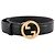GUCCI - Gucci Blondie Gürtel aus glattem schwarzem Leder (T110)