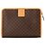Céline CELINE - Vintage braune Macadam beschichtete Leinwand Celine Pochette