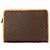 Céline CELINE - Vintage braune Macadam beschichtete Leinwand Celine Pochette - Ansicht 3