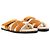 HERMÈS - Sandali Chypre Hermès in velluto di capra marrone e pelle di montone beige (T44)