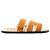 HERMÈS - Sandali Chypre Hermès in velluto di capra marrone e pelle di montone beige (T44) - vista 2