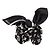 LOUIS VUITTON - Accessorio per capelli Louis Vuitton in seta nera e bianca Nero