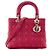 Autre Marque DIOR - borsa a mano Lady Dior medium in pelle cannage rosa