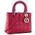 Autre Marque DIOR - borsa a mano Lady Dior medium in pelle cannage rosa - vista 2