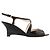 PRADA - Sandali con tacco compensato Prada in pelle liscia nera (T37) Nero - vista 2