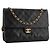 CHANEL - Borsa a tracolla Classic/Timeless Simple Flap in pelle liscia nera vintage Nero - vista 2