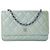 CHANEL - Borsa a tracolla Wallet On Chain Classic/Timeless Chanel in pelle verniciata blu-verde