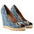 GUCCI - Sandali con zeppa Gucci in denim monogram blu (T39)