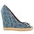 GUCCI - Sandali con zeppa Gucci in denim monogram blu (T39) - vista 2