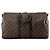 LOUIS VUITTON - Borsa da viaggio Louis Vuitton Keepall 45 in tela monogram coated e pelle nera Marrone - vista 3