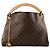 LOUIS VUITTON - Borsa tote Artsy MM Louis Vuitton in tela monogram coated Marrone