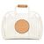 FENDI - Fendi Basket Shopper-Bag aus weißem PVC und braunem Leder
