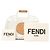 FENDI - Fendi Basket Shopper-Bag aus weißem PVC und braunem Leder - Ansicht 12