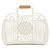 FENDI - Fendi Basket Shopper-Bag aus weißem PVC und braunem Leder - Ansicht 3