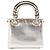 DIOR - Lady Dior Mini Schultertasche aus silbernem exotischem Echsenleder Limited Edition - Ansicht 3