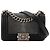 CHANEL - Borsa a tracolla mini Chanel Boy in pelle esotica galuchat e pelle liscia nera Nero