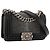 CHANEL - Borsa a tracolla mini Chanel Boy in pelle esotica galuchat e pelle liscia nera Nero - vista 2