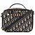 Autre Marque DIOR - Borsa a tracolla 30 Montaigne Pouch Dior in tela Dior Oblique blu navy e beige