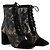Autre Marque DIOR - Stivaletti con tacco Naughtily-D Dior in rete trasparente e camoscio nero (T36)