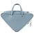 BALENCIAGA - Borsa a tracolla Triangle Duffle Balenciaga in pelle grana blu - vista 3