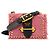 PRADA - Borsa a tracolla Prada Cahier in pelliccia rosa e pelle liscia nera