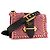 PRADA - Borsa a tracolla Prada Cahier in pelliccia rosa e pelle liscia nera - vista 2