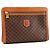 CÉLINE - Pochette Celine en toile enduite macadam marron vintage Brown - view 2