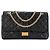 CHANEL - Borsa a tracolla 2.55 Jumbo Chanel in pelle stropicciata nera Nero