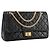 CHANEL - Borsa a tracolla 2.55 Jumbo Chanel in pelle stropicciata nera Nero - vista 2